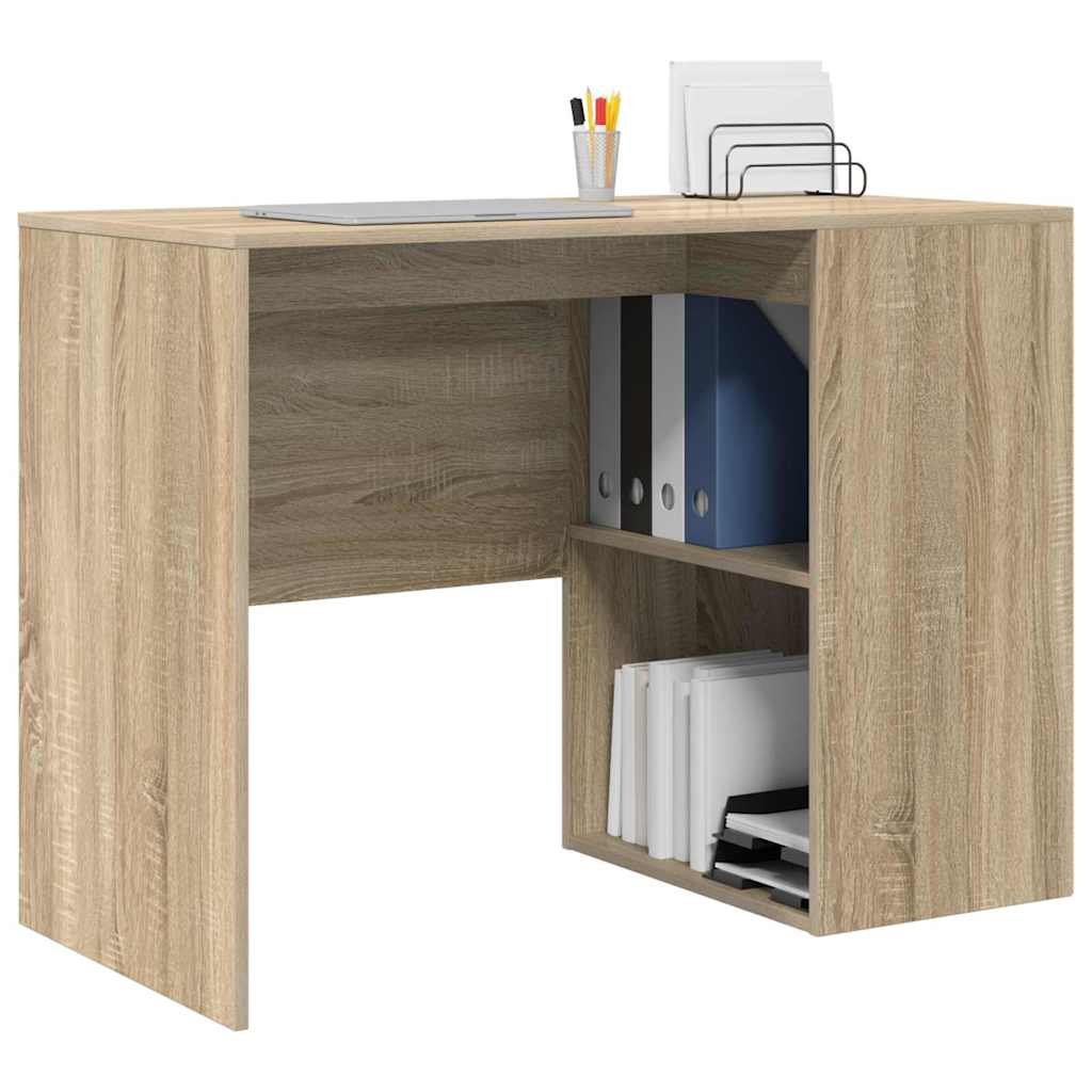 vidaXL Desk with Shelf Sonoma Oak 102 x 50 x 75 cm Engineered Wood