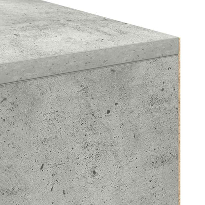 vidaXL Desk with Shelf Concrete Grey 102 x 50 x 75 cm Engineered Wood