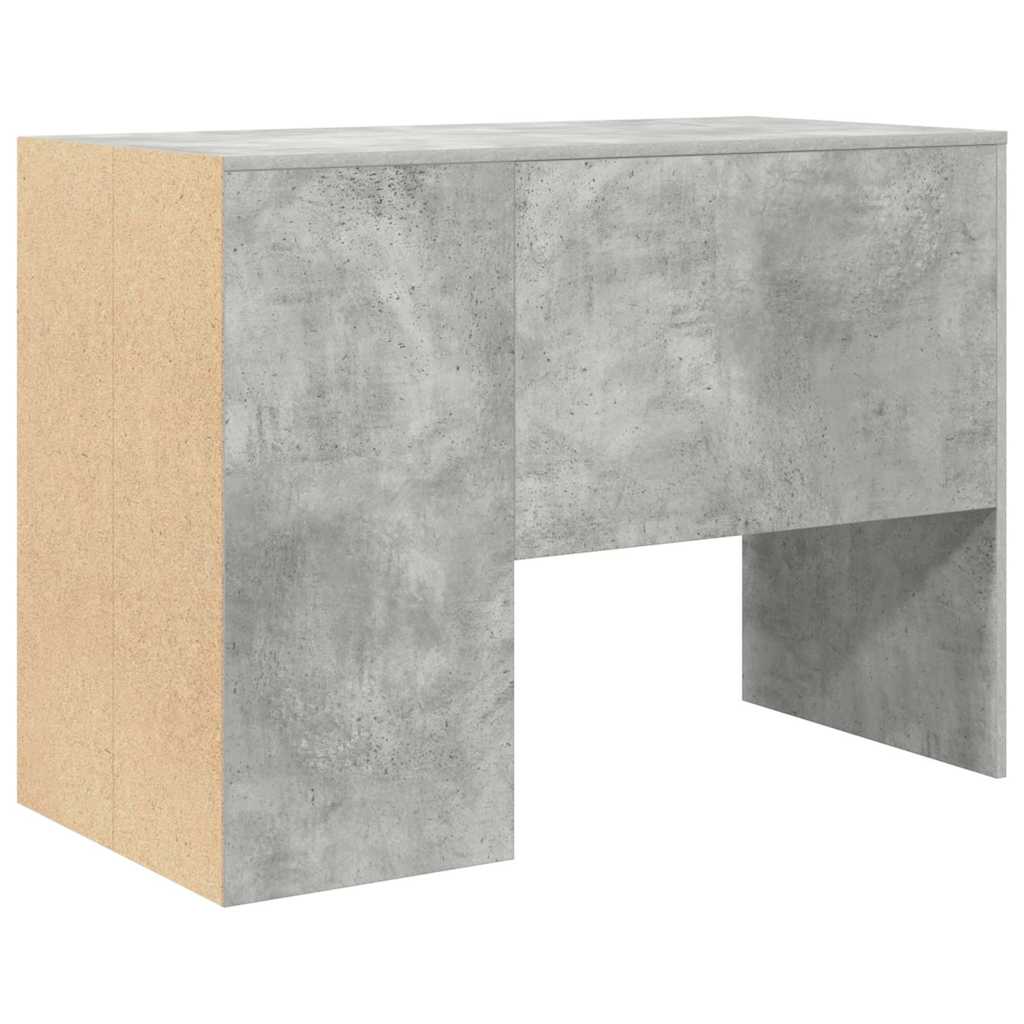 vidaXL Desk with Shelf Concrete Grey 102 x 50 x 75 cm Engineered Wood