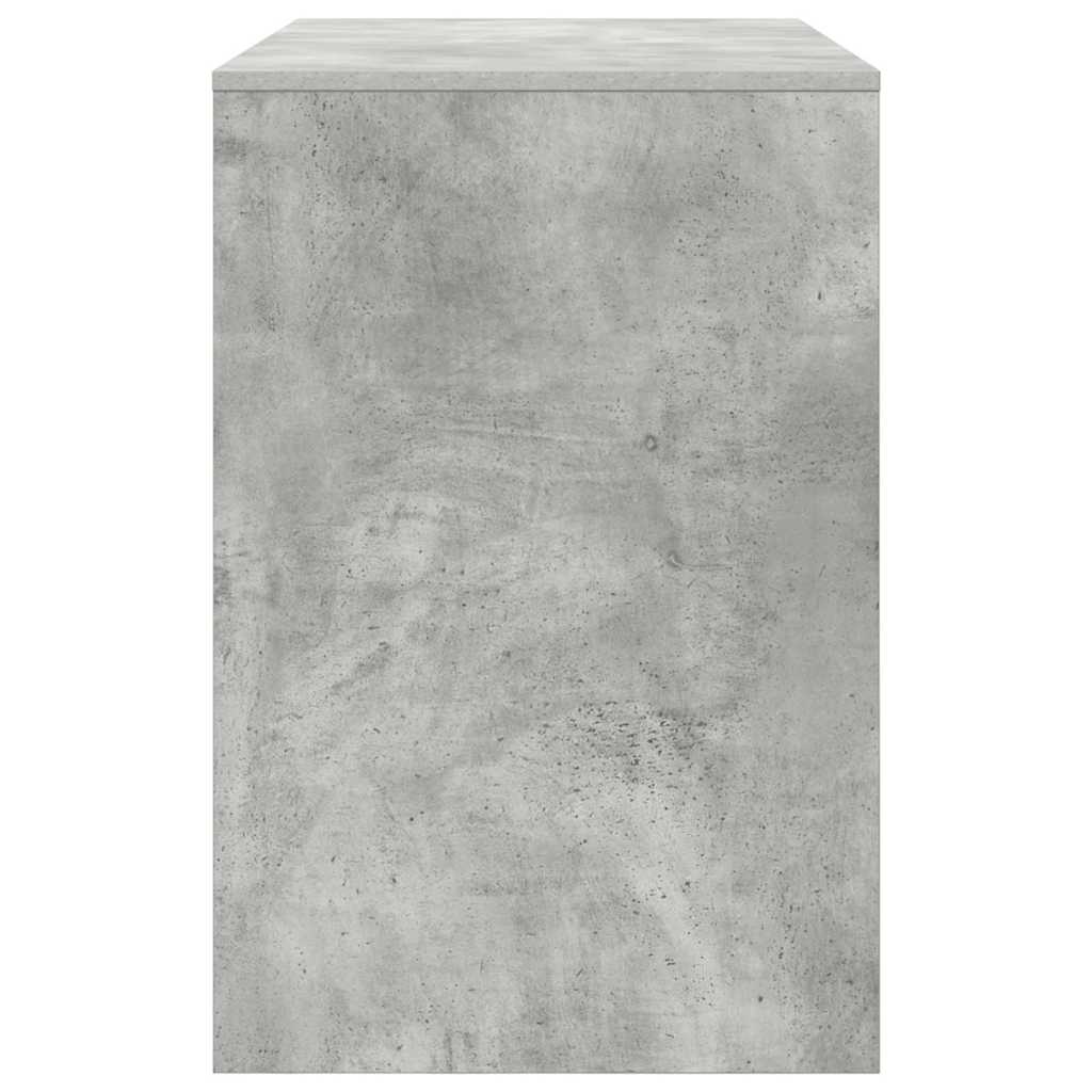 vidaXL Desk with Shelf Concrete Grey 102 x 50 x 75 cm Engineered Wood