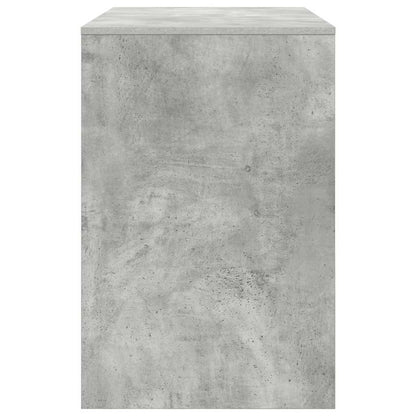 vidaXL Desk with Shelf Concrete Grey 102 x 50 x 75 cm Engineered Wood