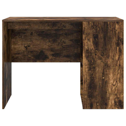 vidaXL Desk with Shelf Smoked Oak 102 x 50 x 75 cm Engineered Wood