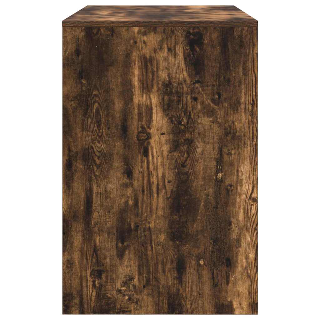 vidaXL Desk with Shelf Smoked Oak 102 x 50 x 75 cm Engineered Wood