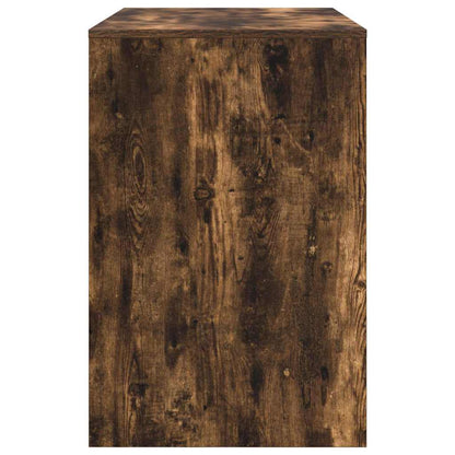 vidaXL Desk with Shelf Smoked Oak 102 x 50 x 75 cm Engineered Wood