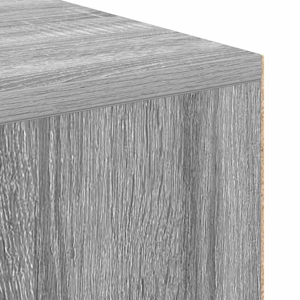 vidaXL Desk with Shelf Grey Sonoma 102 x 50 x 75 cm Engineered Wood