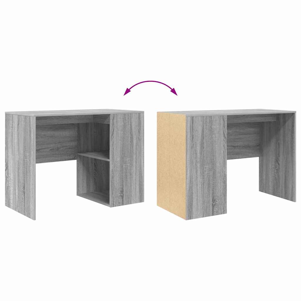 vidaXL Desk with Shelf Grey Sonoma 102 x 50 x 75 cm Engineered Wood