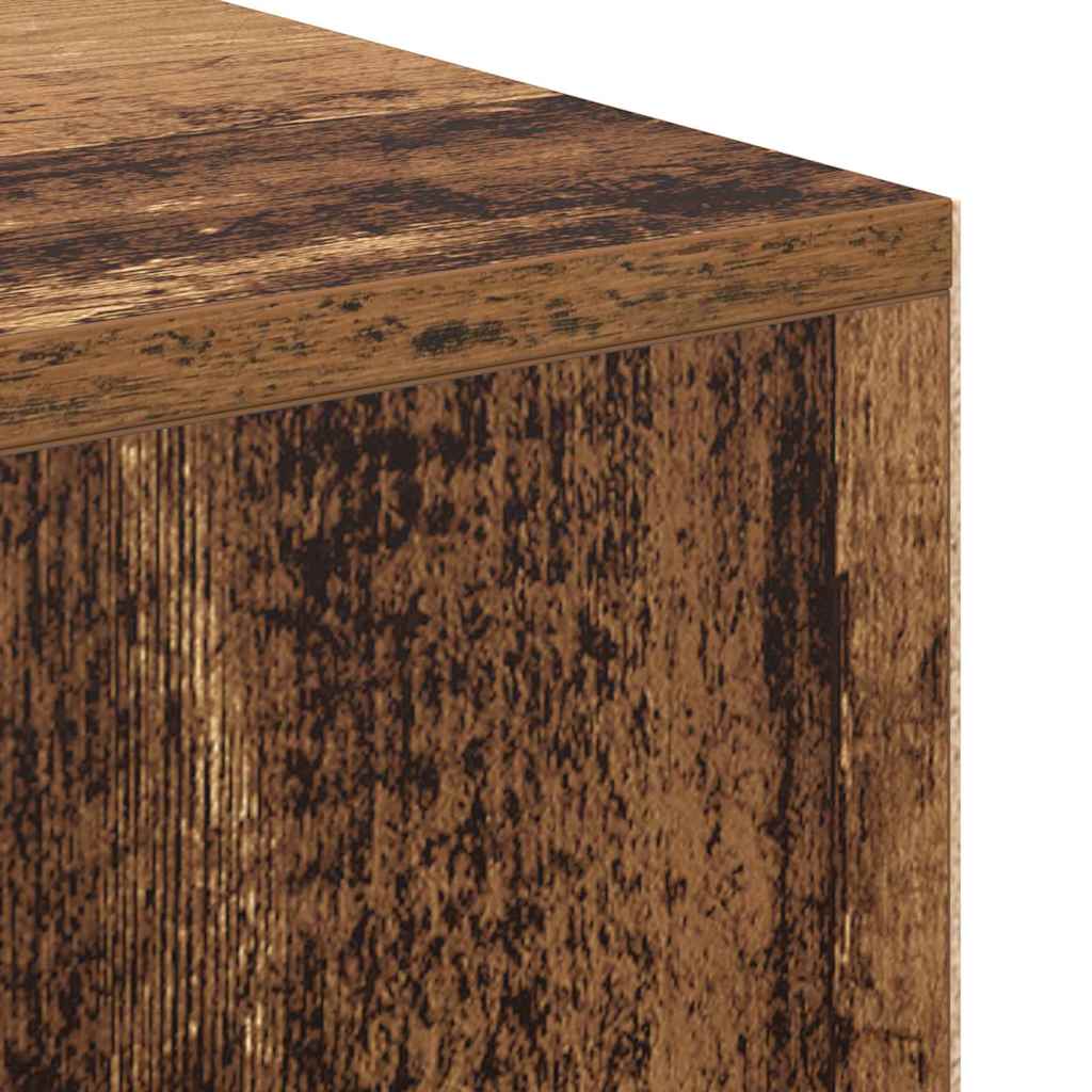 vidaXL Desk with Shelf Old Wood 102 x 50 x 75 cm Engineered Wood
