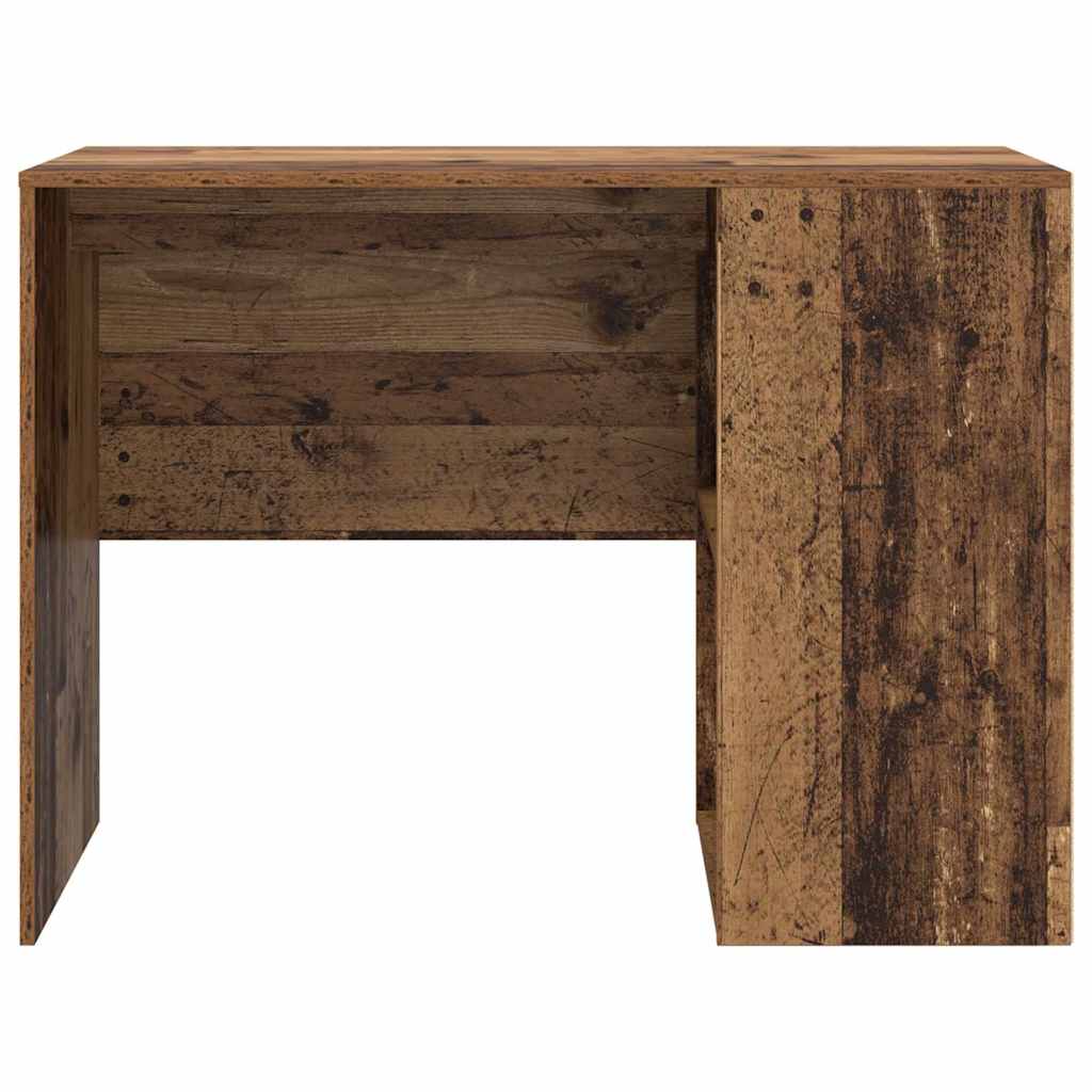 vidaXL Desk with Shelf Old Wood 102 x 50 x 75 cm Engineered Wood