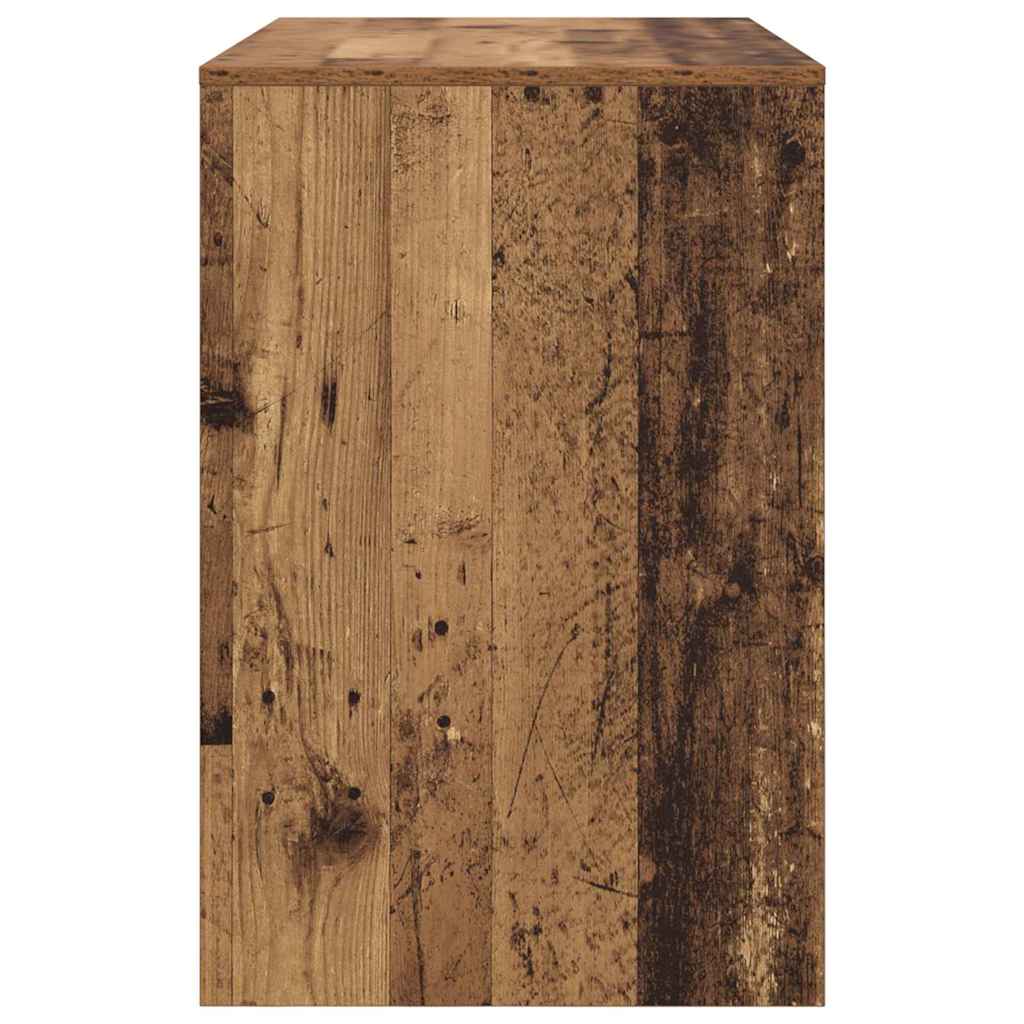 vidaXL Desk with Shelf Old Wood 102 x 50 x 75 cm Engineered Wood