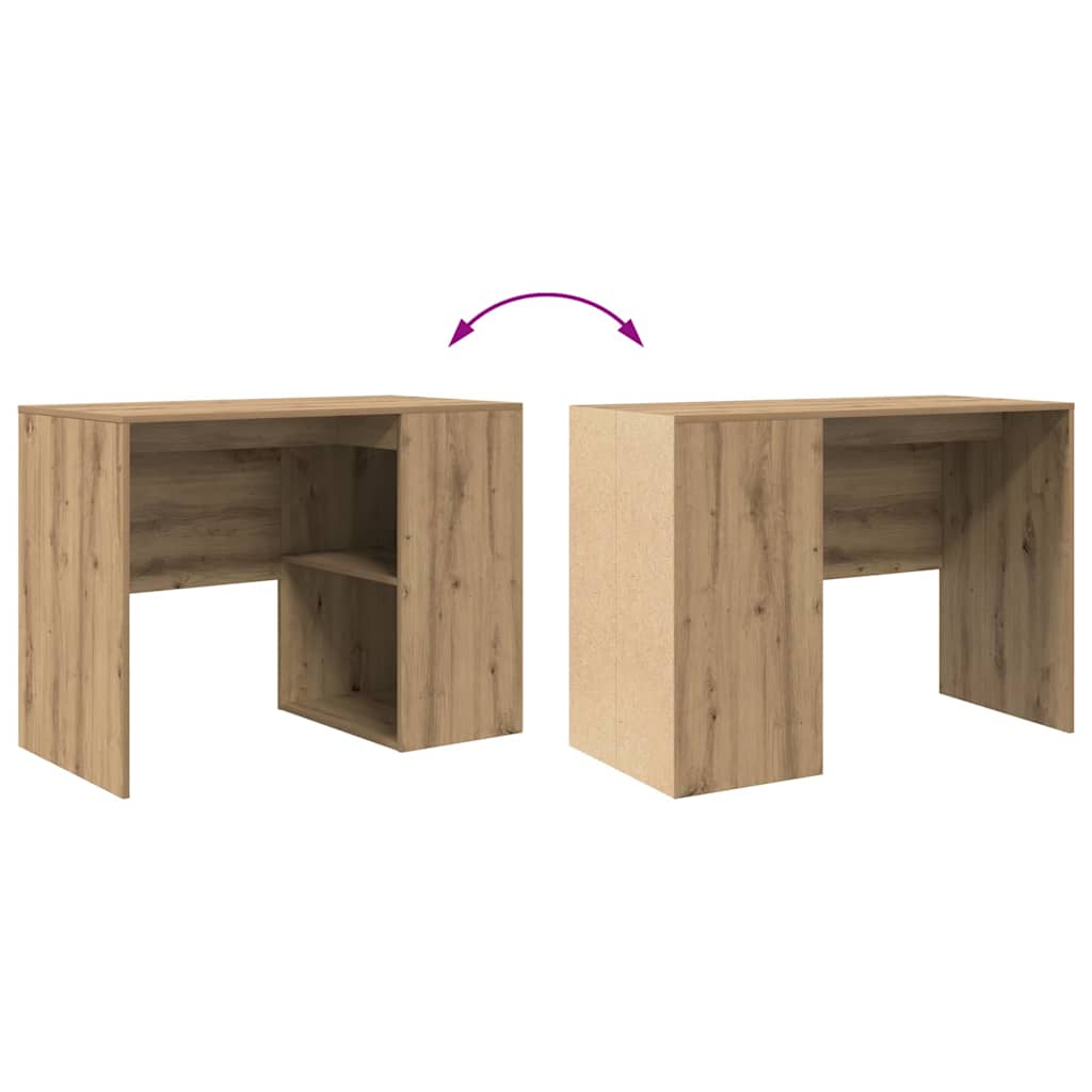 vidaXL Desk with Shelf Artisan Oak 102 x 50 x 75 cm Engineered Wood