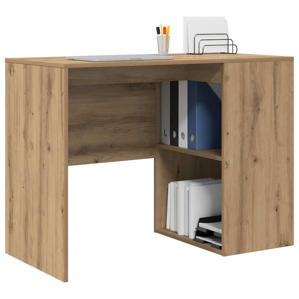 vidaXL Desk with Shelf Artisan Oak 102 x 50 x 75 cm Engineered Wood
