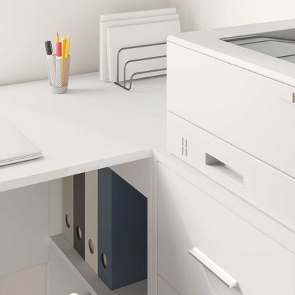 vidaXL Sideboard with Drawer White 38 x 34 x 75 cm