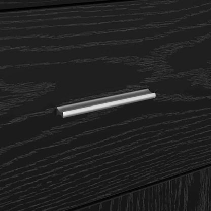 vidaXL Sideboard with Drawer Black Oak 38 x 34 x 75 cm