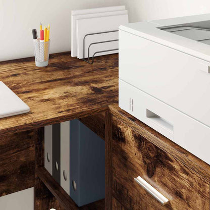 vidaXL Sideboard with Drawer Smoked Oak 38 x 34 x 75 cm