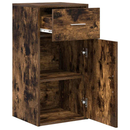 vidaXL Sideboard with Drawer Smoked Oak 38 x 34 x 75 cm