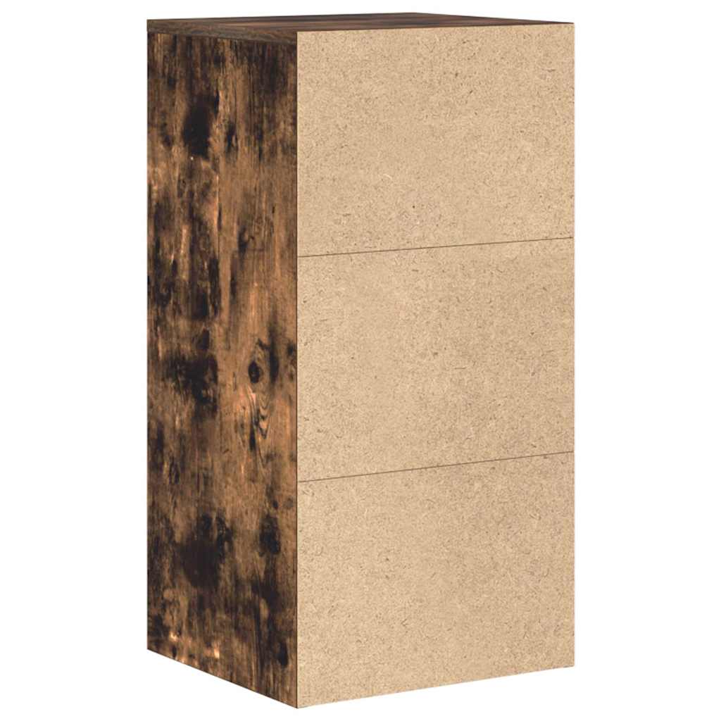 vidaXL Sideboard with Drawer Smoked Oak 38 x 34 x 75 cm
