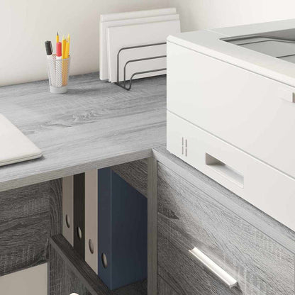 vidaXL Sideboard with Drawer Grey Sonoma 38 x 34 x 75 cm