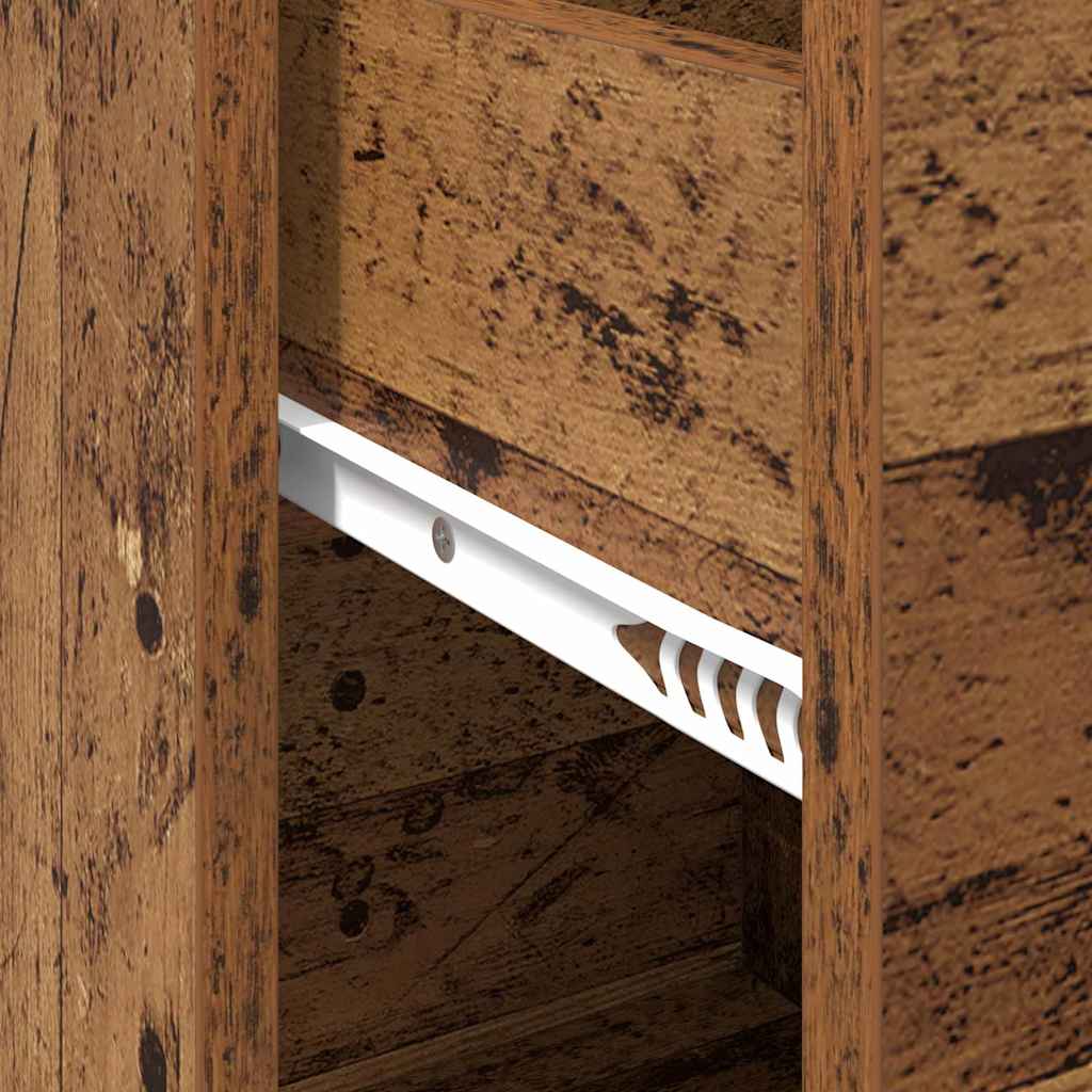 vidaXL Sideboard with Drawer Old Wood 38 x 34 x 75 cm