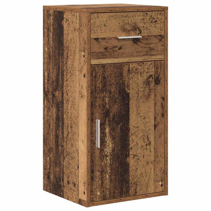 vidaXL Sideboard with Drawer Old Wood 38 x 34 x 75 cm