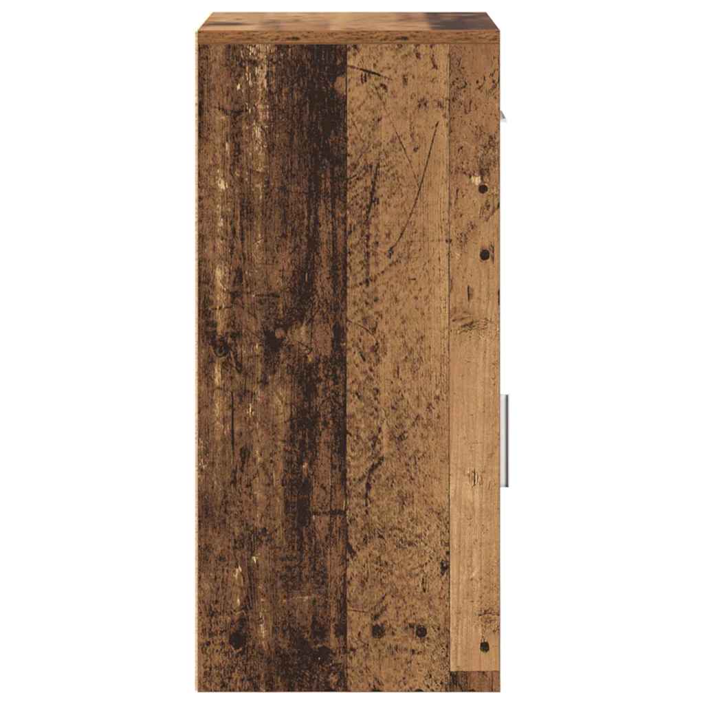 vidaXL Sideboard with Drawer Old Wood 38 x 34 x 75 cm