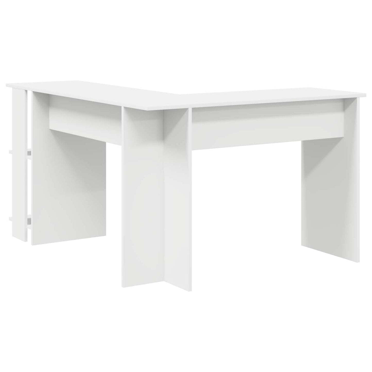vidaXL Corner Desk White 140 x 113.5 x 75 cm Engineered Wood