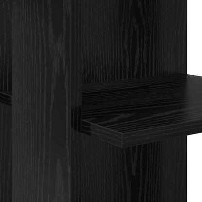 vidaXL Corner Desk Black Oak 140 x 113.5 x 75 cm Engineered Wood