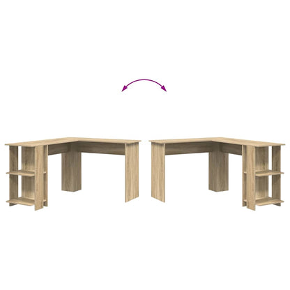 vidaXL Corner Desk Sonoma Oak 140 x 113.5 x 75 cm Engineered Wood
