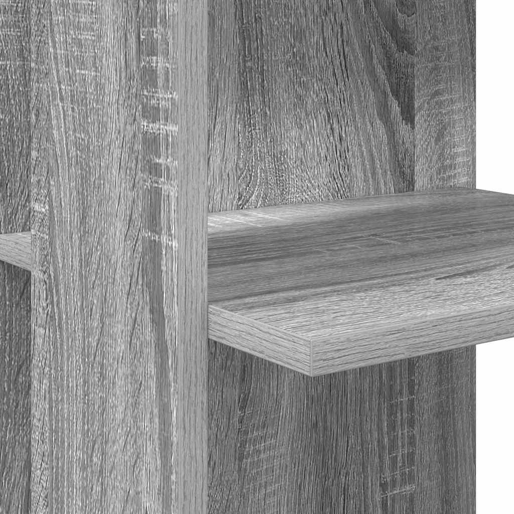 vidaXL Corner Desk Grey Sonoma 140 x 113.5 x 75 cm Engineered Wood
