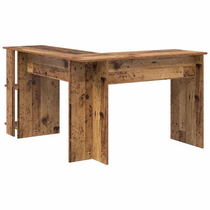 vidaXL Corner Desk Old Wood 140 x 113.5 x 75 cm Engineered Wood