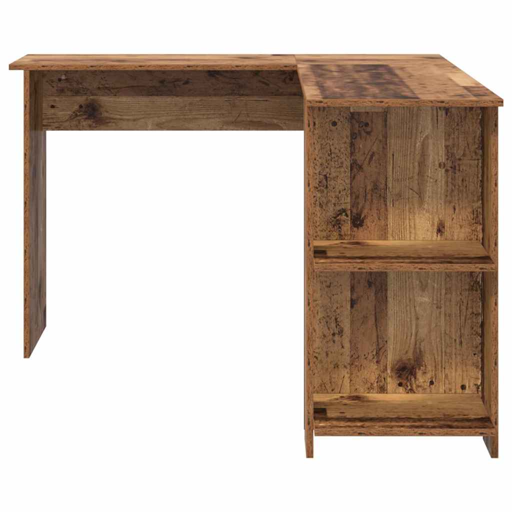 vidaXL Corner Desk Old Wood 140 x 113.5 x 75 cm Engineered Wood