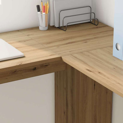 vidaXL Corner Desk Artisan Oak 140 x 113.5 x 75 cm Engineered Wood