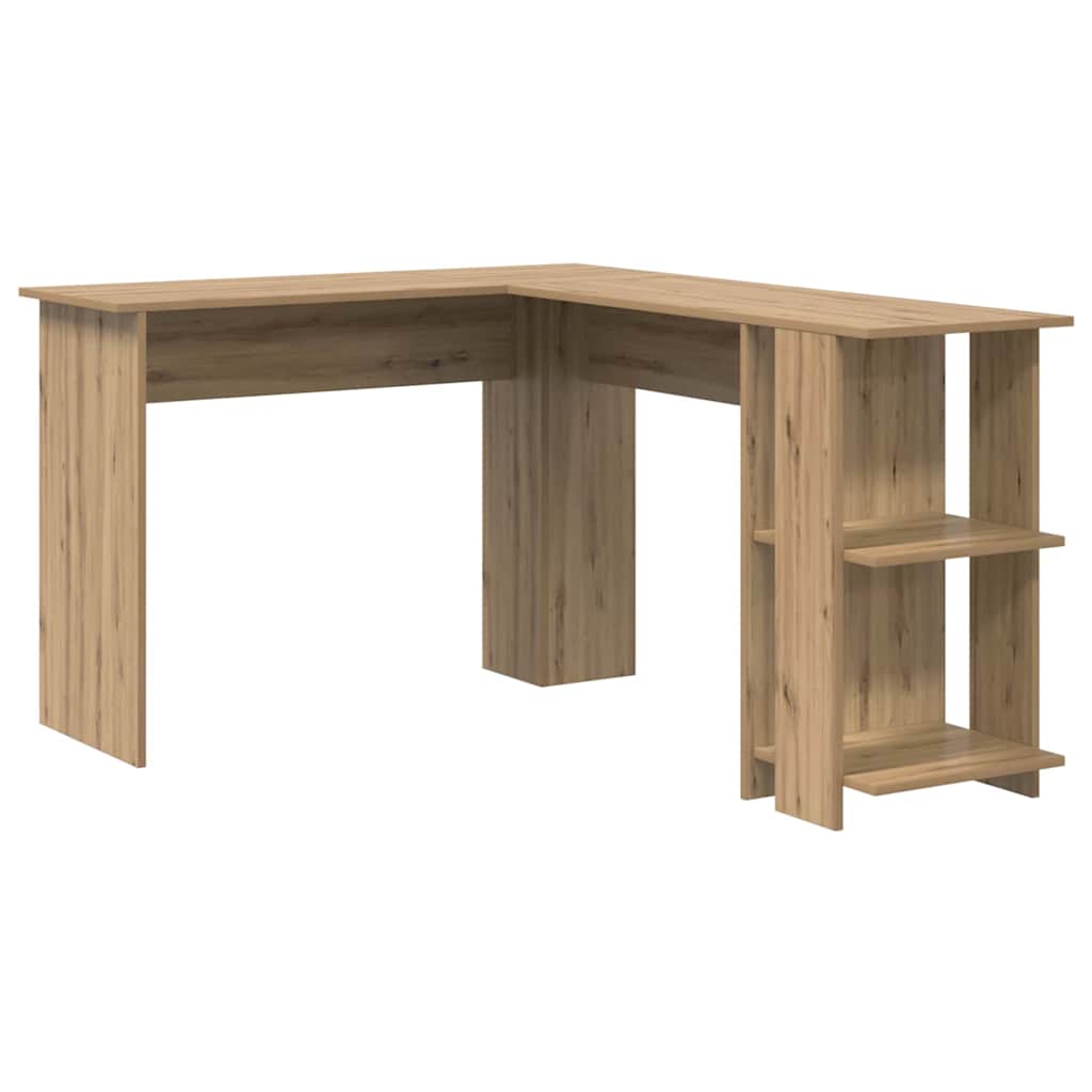 vidaXL Corner Desk Artisan Oak 140 x 113.5 x 75 cm Engineered Wood