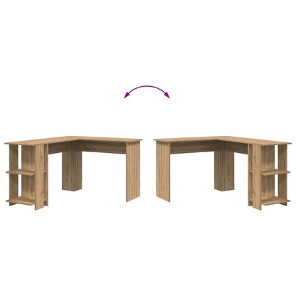 vidaXL Corner Desk Artisan Oak 140 x 113.5 x 75 cm Engineered Wood