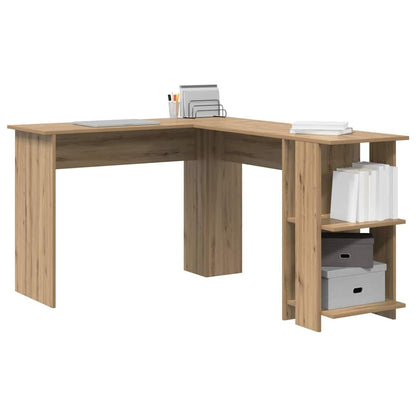 vidaXL Corner Desk Artisan Oak 140 x 113.5 x 75 cm Engineered Wood
