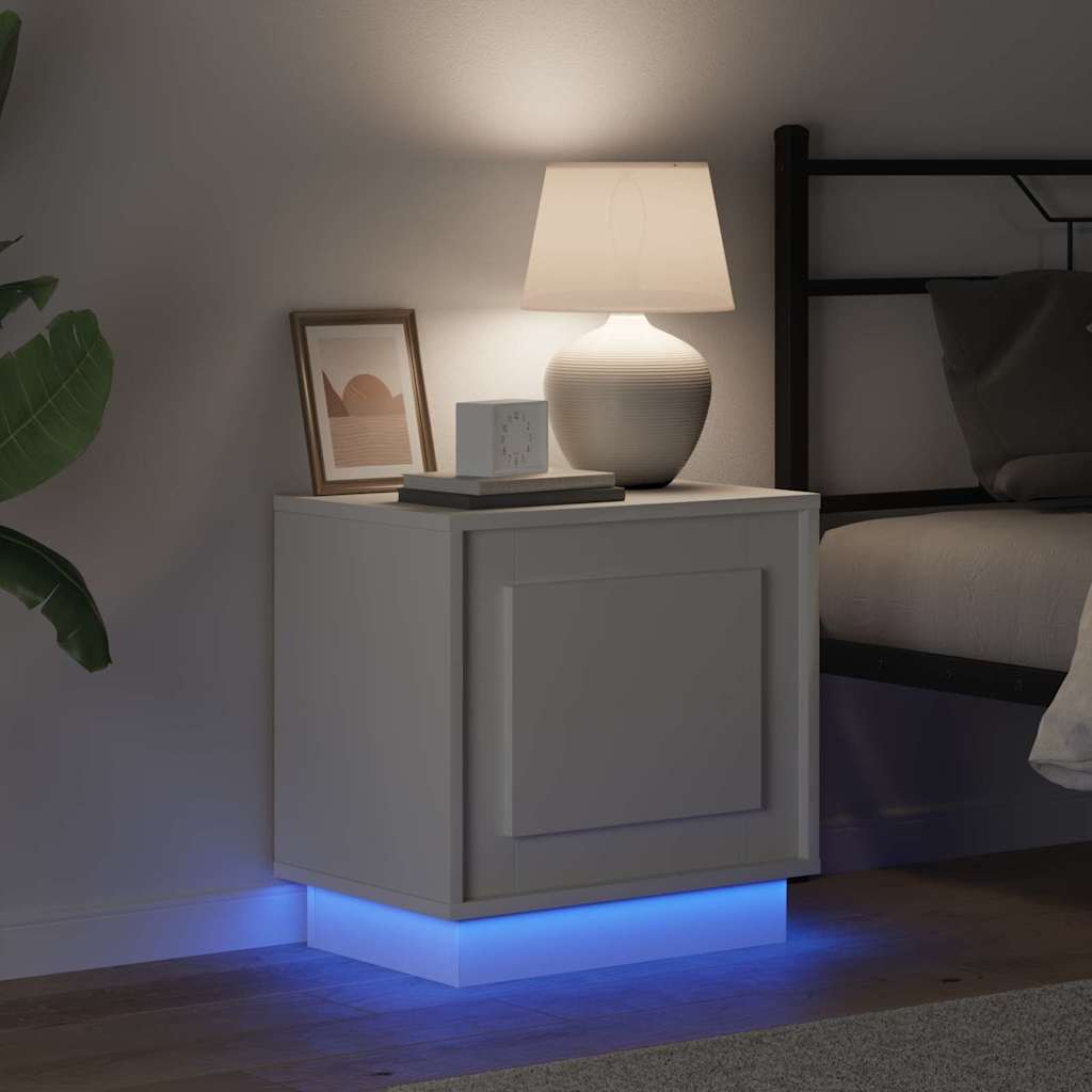 vidaXL Bedside Cabinet White 44 x 34.5 x 45 cm Engineered Wood