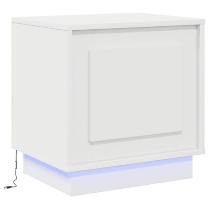 vidaXL Bedside Cabinet White 44 x 34.5 x 45 cm Engineered Wood