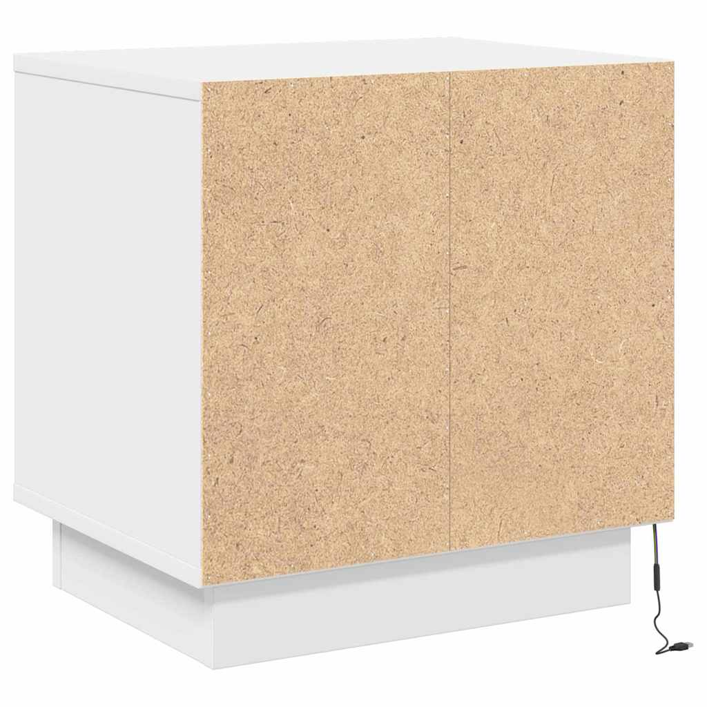 vidaXL Bedside Cabinet White 44 x 34.5 x 45 cm Engineered Wood