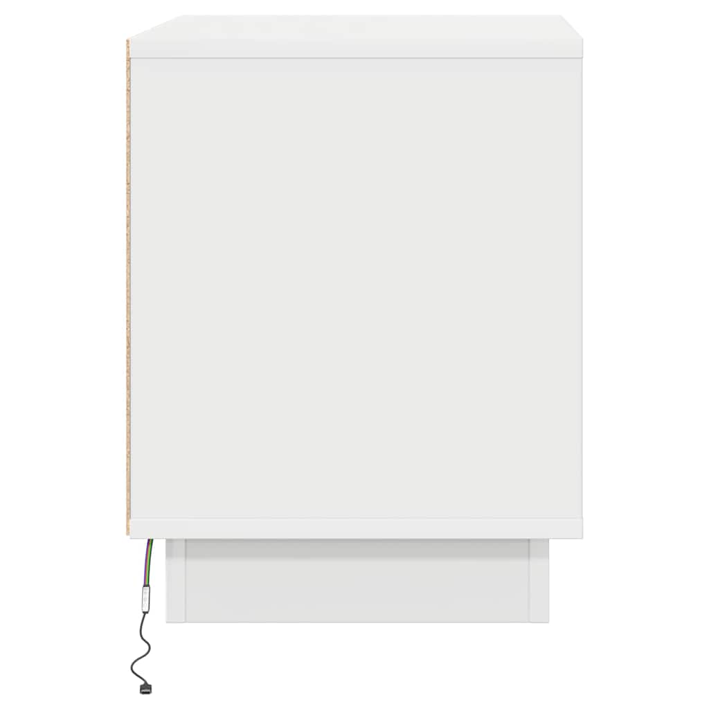 vidaXL Bedside Cabinet White 44 x 34.5 x 45 cm Engineered Wood