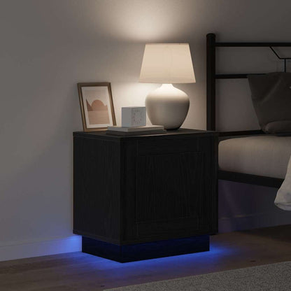 vidaXL Bedside Cabinet Black 44 x 34.5 x 45 cm Engineered Wood