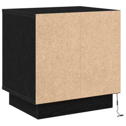 vidaXL Bedside Cabinet Black 44 x 34.5 x 45 cm Engineered Wood