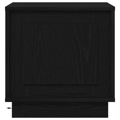 vidaXL Bedside Cabinet Black 44 x 34.5 x 45 cm Engineered Wood