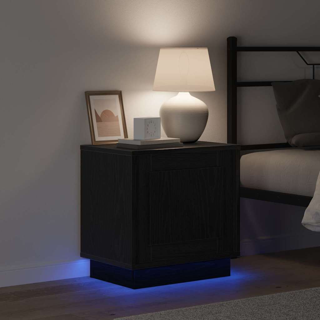 vidaXL Bedside Cabinet 2 pcs Black 44 x 34.5 x 45 cm Engineered Wood