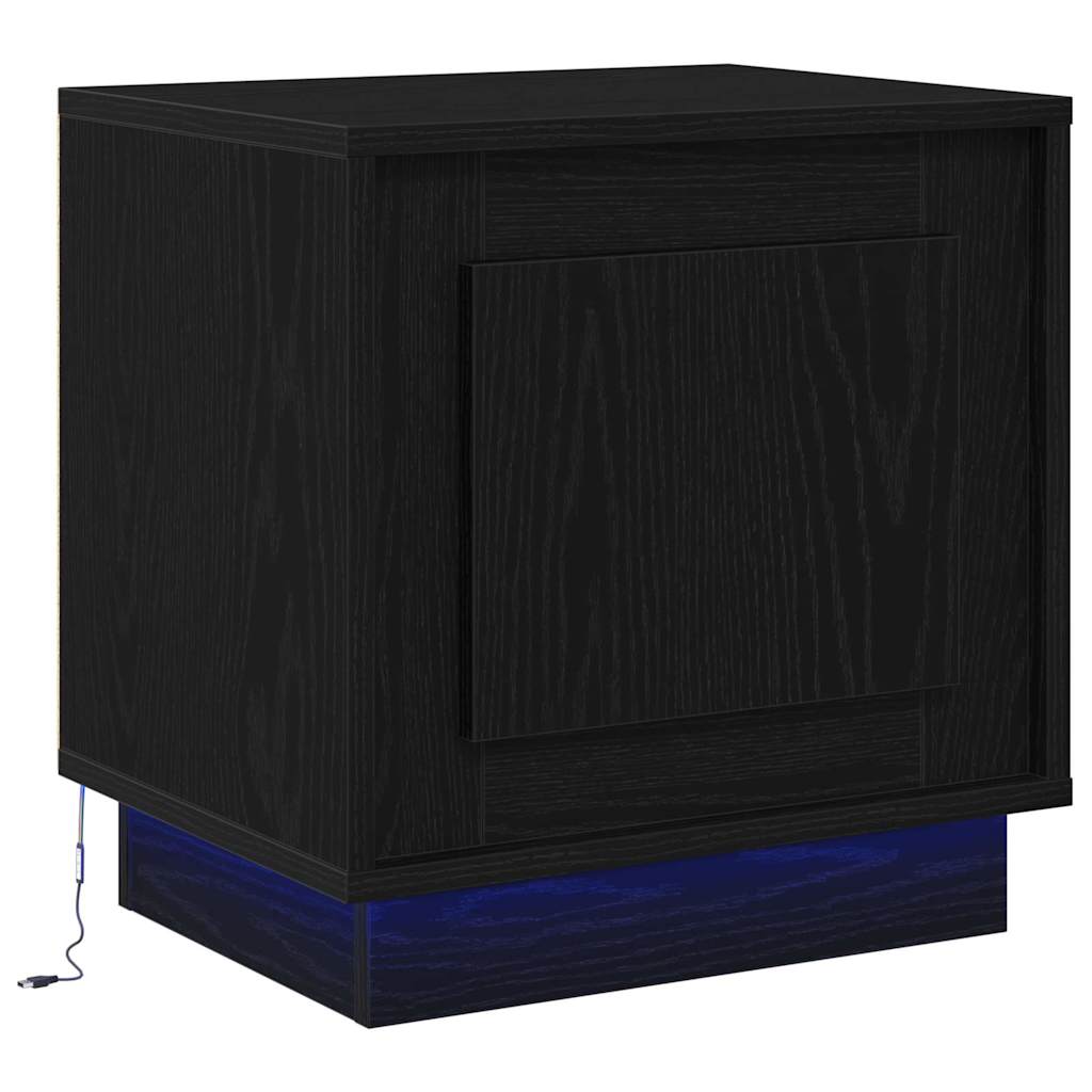 vidaXL Bedside Cabinet 2 pcs Black 44 x 34.5 x 45 cm Engineered Wood