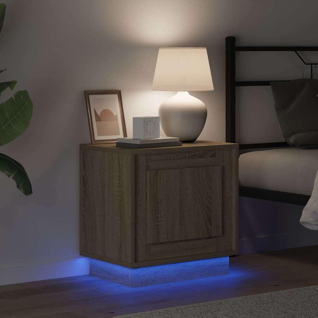 vidaXL Bedside Cabinet Sonoma Oak 44 x 34.5 x 45 cm Engineered Wood