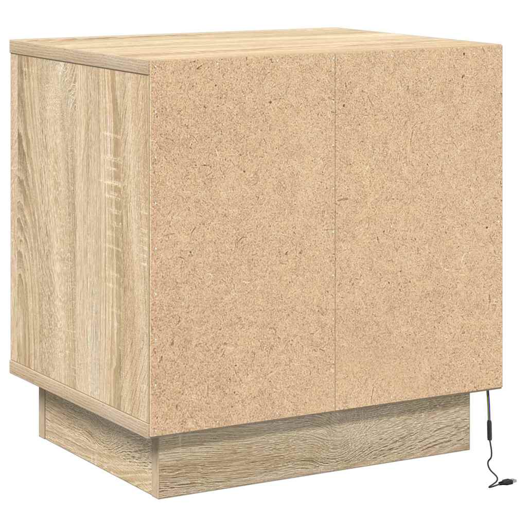 vidaXL Bedside Cabinet Sonoma Oak 44 x 34.5 x 45 cm Engineered Wood