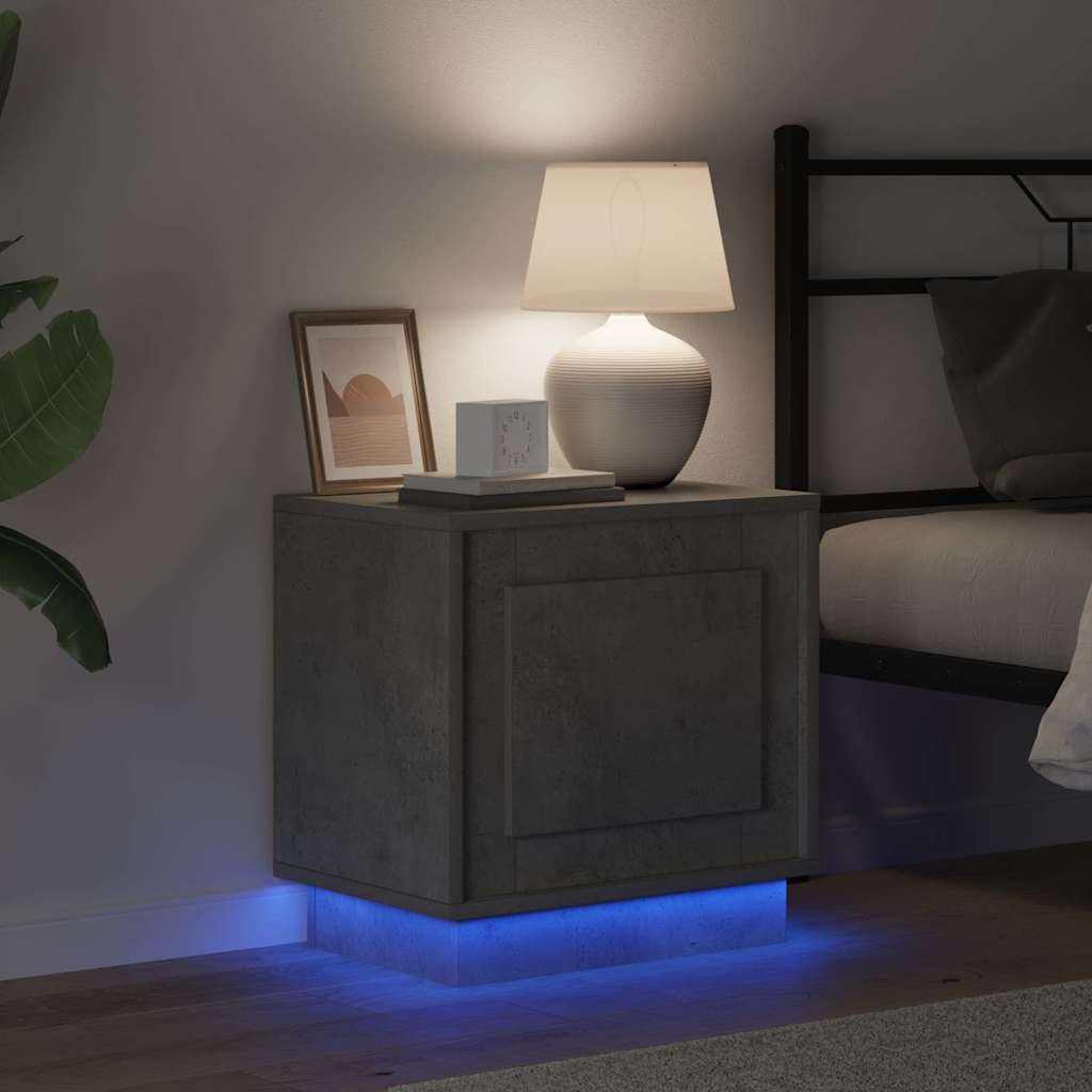 vidaXL Bedside Cabinet Concrete Grey 44 x 34.5 x 45 cm Engineered Wood