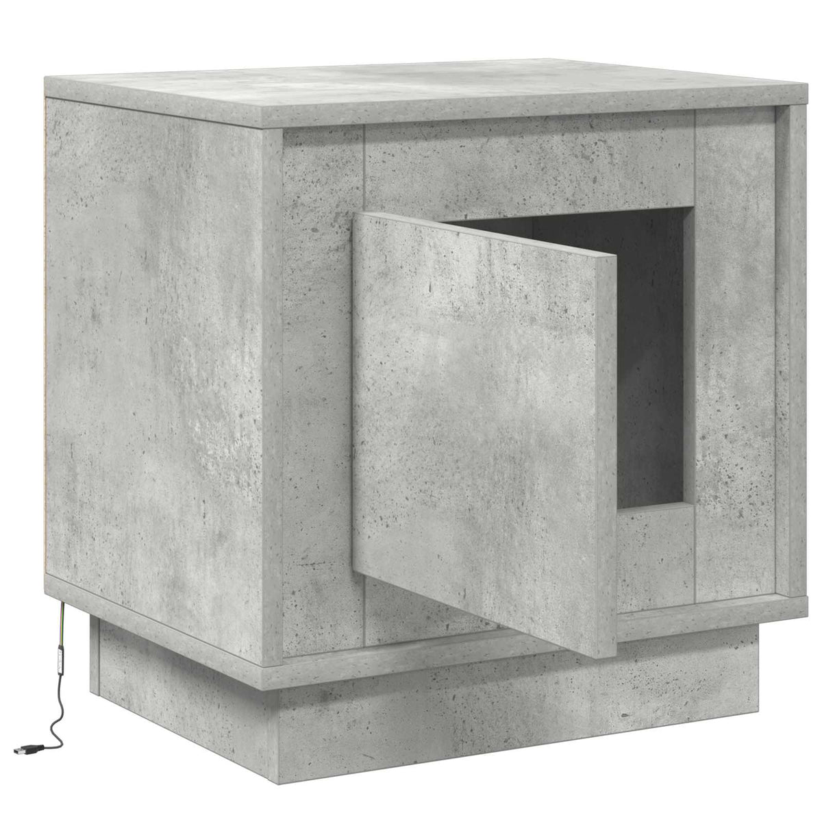 vidaXL Bedside Cabinet Concrete Grey 44 x 34.5 x 45 cm Engineered Wood