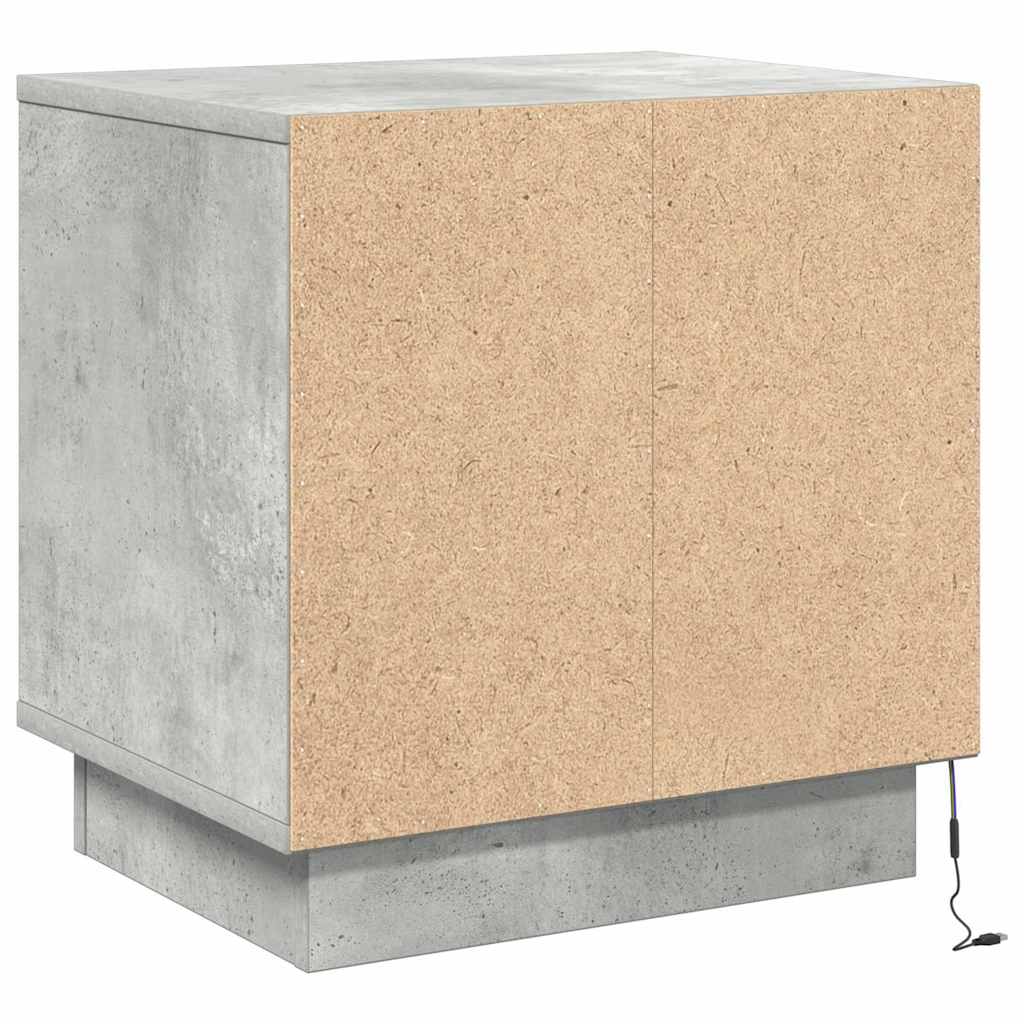 vidaXL Bedside Cabinet Concrete Grey 44 x 34.5 x 45 cm Engineered Wood