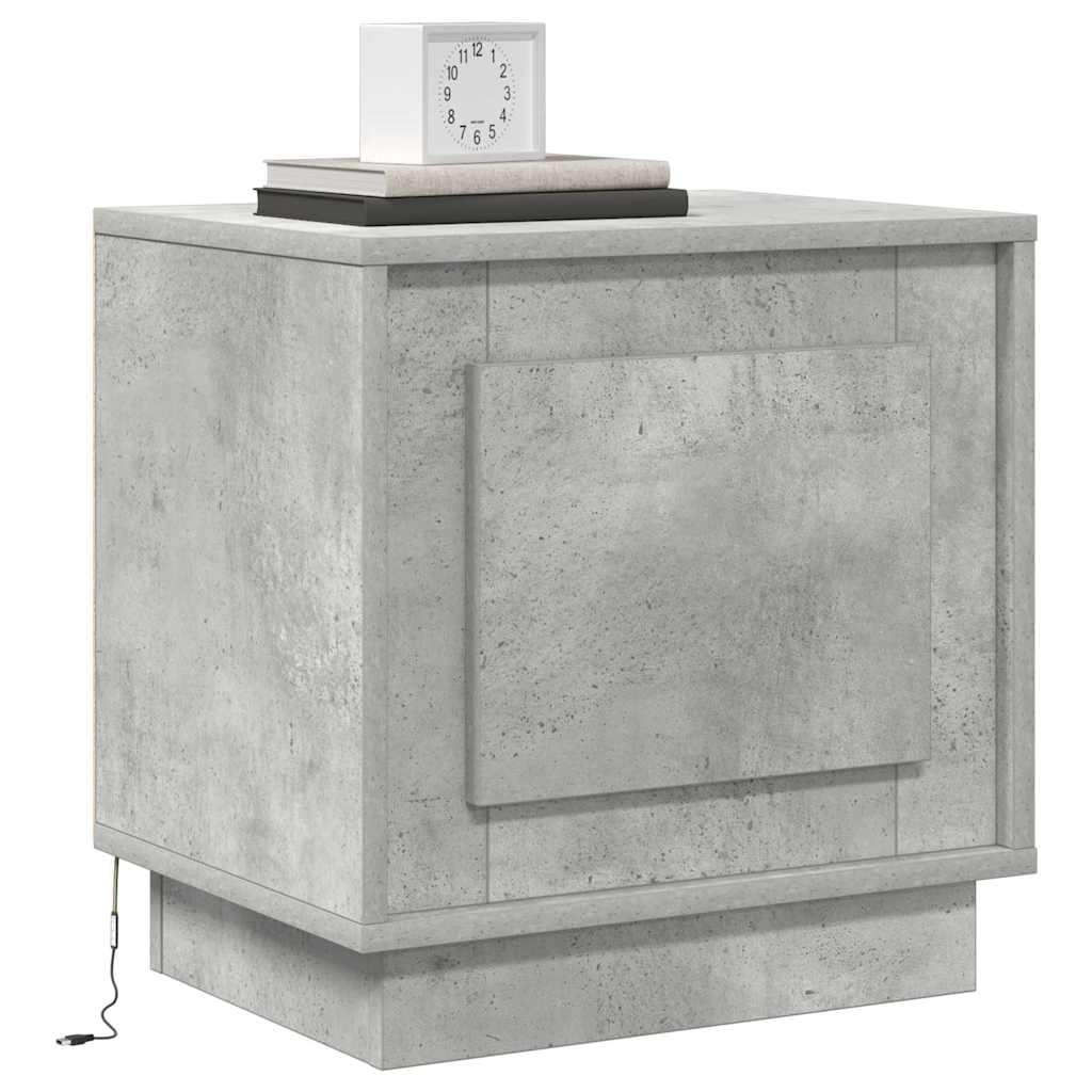 vidaXL Bedside Cabinet Concrete Grey 44 x 34.5 x 45 cm Engineered Wood