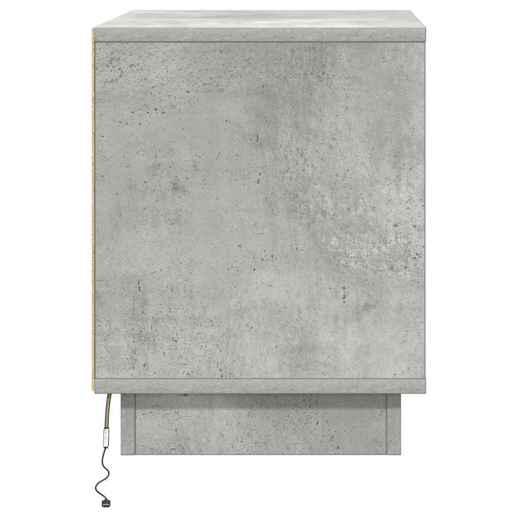 vidaXL Bedside Cabinet Concrete Grey 44 x 34.5 x 45 cm Engineered Wood